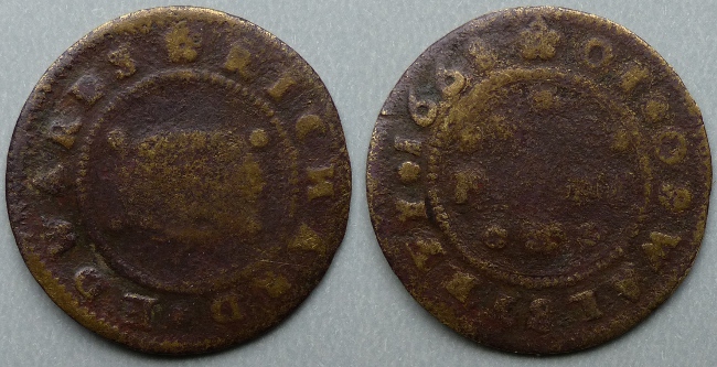 Oswestry, Richard Edwards 1668 penny
